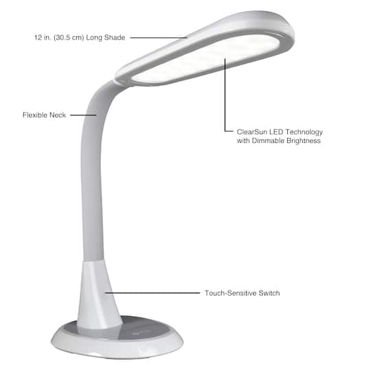 OttLite® Wide Area Dimmable LED Table Lamp